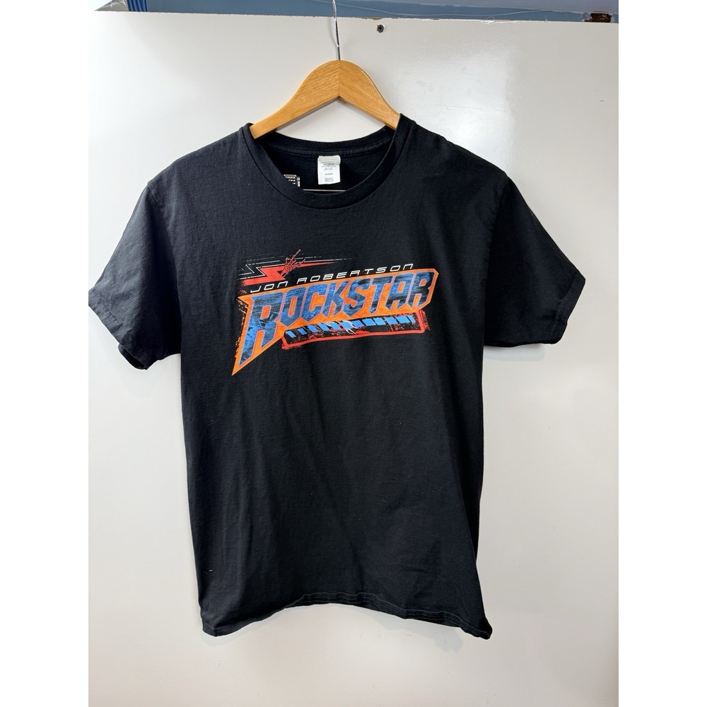 Hanes Brockstar... T-Shirt...Size Medium...100% Cotton...Black with Graphics...